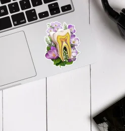 Sticker d'anatomie de la mâchoire - Floral