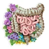 Sticker d'anatomie de l'estomac - Floral
