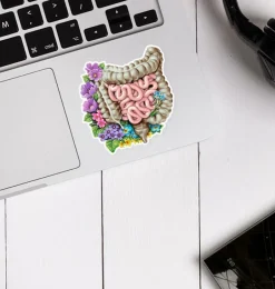Sticker d'anatomie de l'estomac - Floral