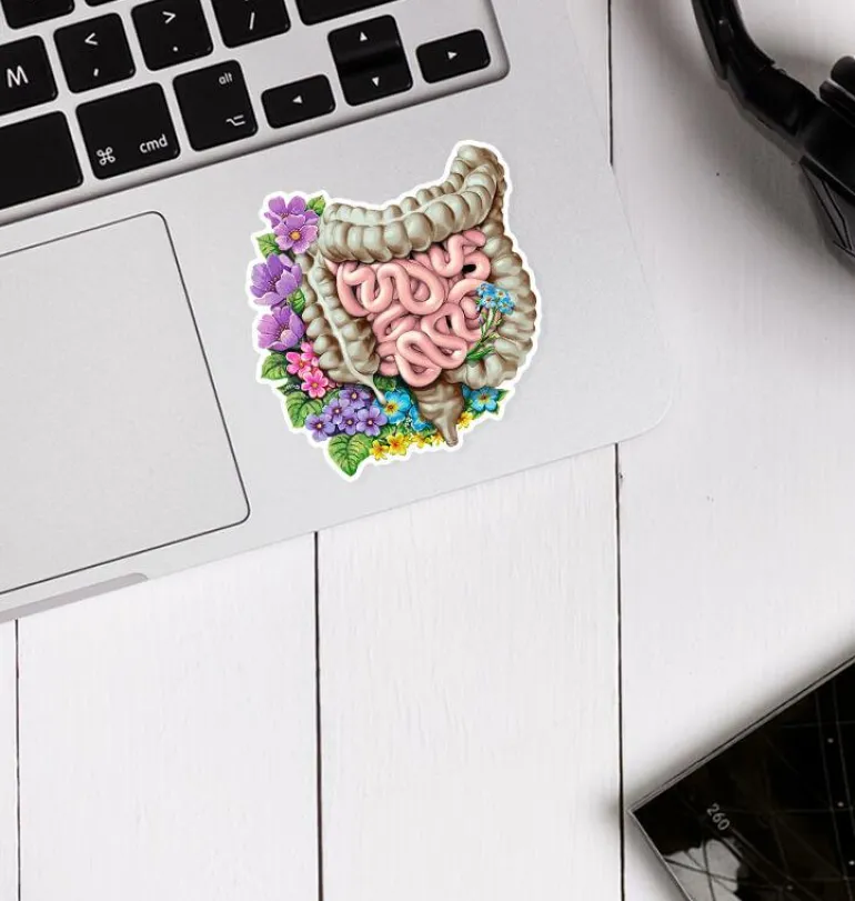 Sticker d'anatomie de l'estomac - Floral