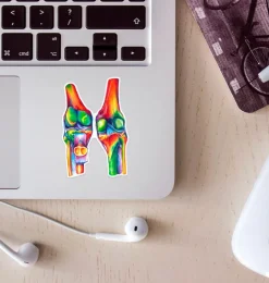 Sticker d'anatomie des genoux - Aquarelle