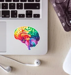 Sticker d'anatomie du cerveau - Aquarelle