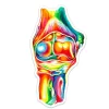 Sticker d'anatomie du coude - Aquarelle