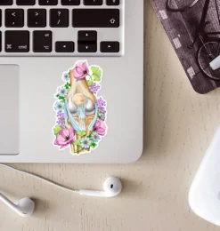 Sticker d'anatomie du genou - Floral