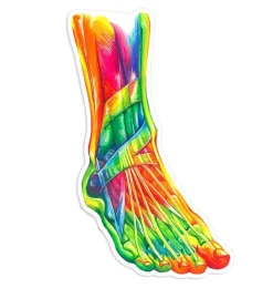 Sticker d'anatomie du pied II - Aquarelle