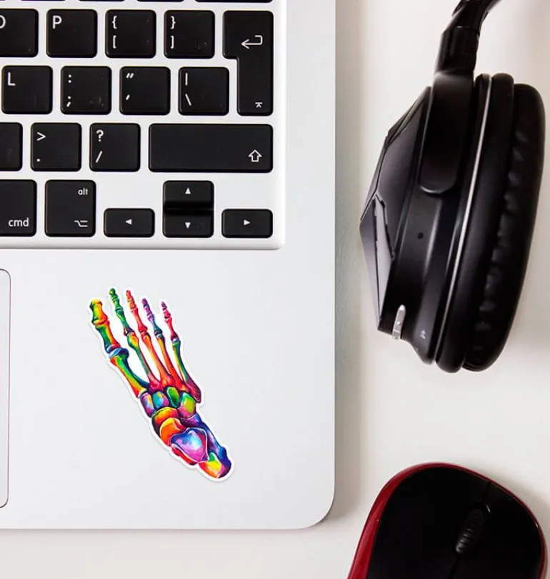 Sticker d'anatomie du pied - Aquarelle