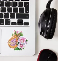 Sticker d'anatomie mammaire - Floral