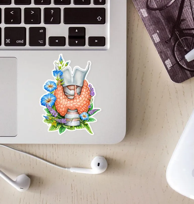 Sticker larynx, aorte, d'anatomie thyroïdienne - Floral