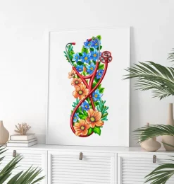 Stéthoscope avec Fleurs - Blanc