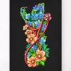 Stéthoscope avec Fleurs - Noir