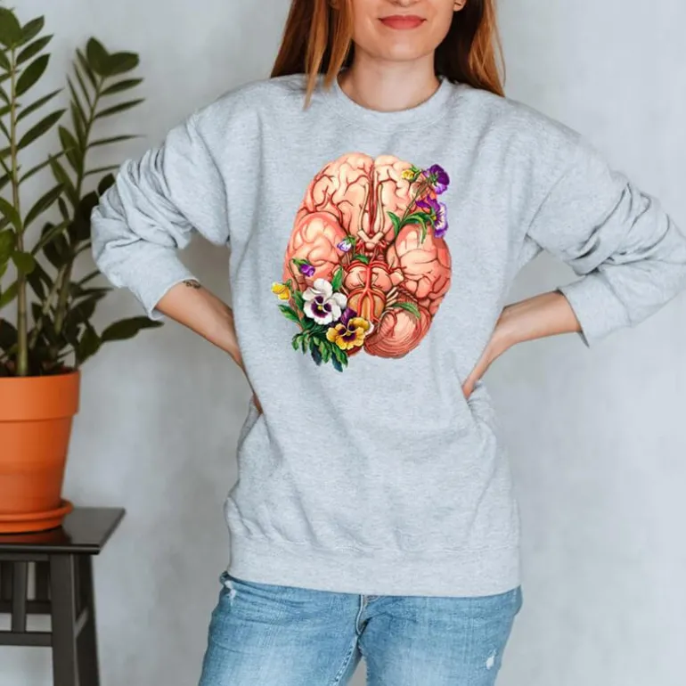 Sweat Unisex Cerveau - Floral