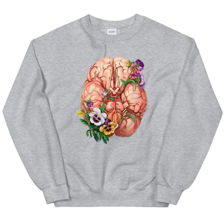 Sweat Unisex Cerveau - Floral