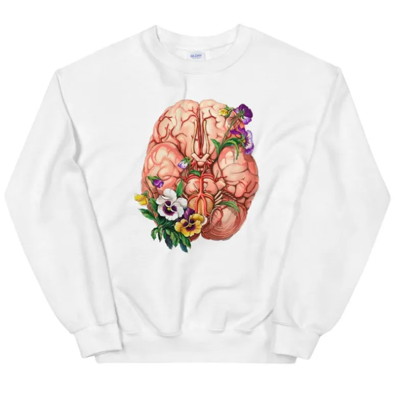 Sweat Unisex Cerveau - Floral