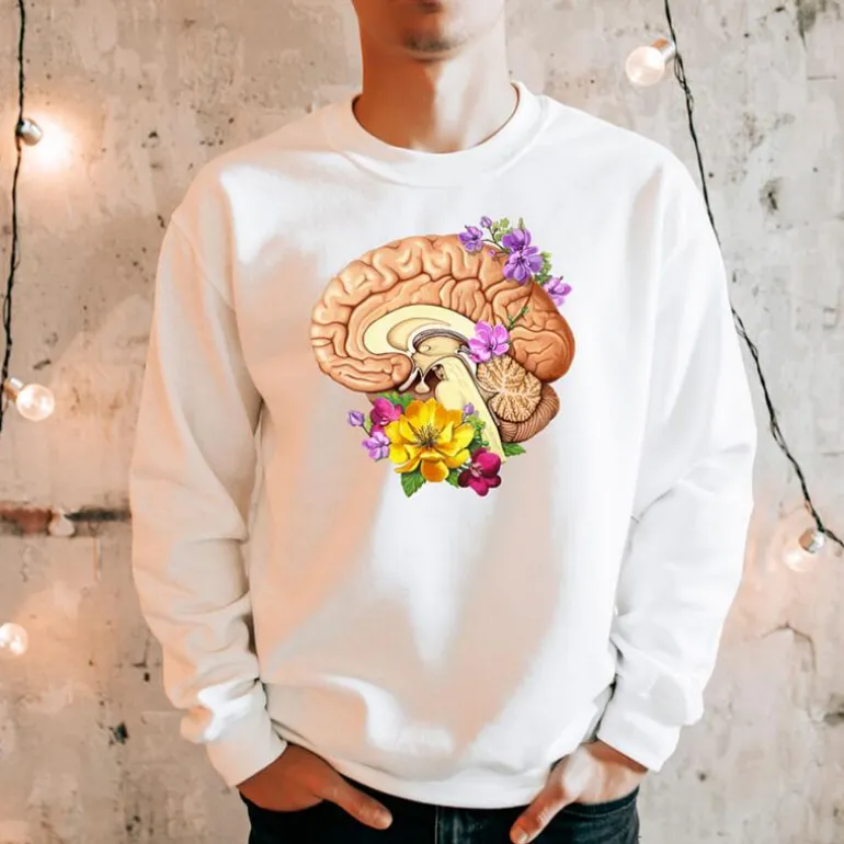 Sweat Unisex Cerveau II - Floral