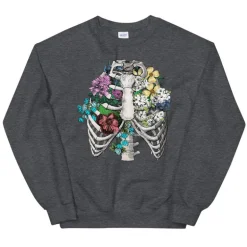 Sweat Unisexe Cage Thoracique - Floral