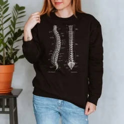 Sweat Unisexe Colonne Vertébrale - Chalkboard