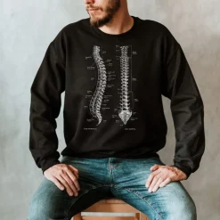 Sweat Unisexe Colonne Vertébrale - Chalkboard