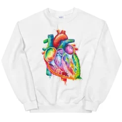 Sweat Unisexe Cœur - Aquarelle