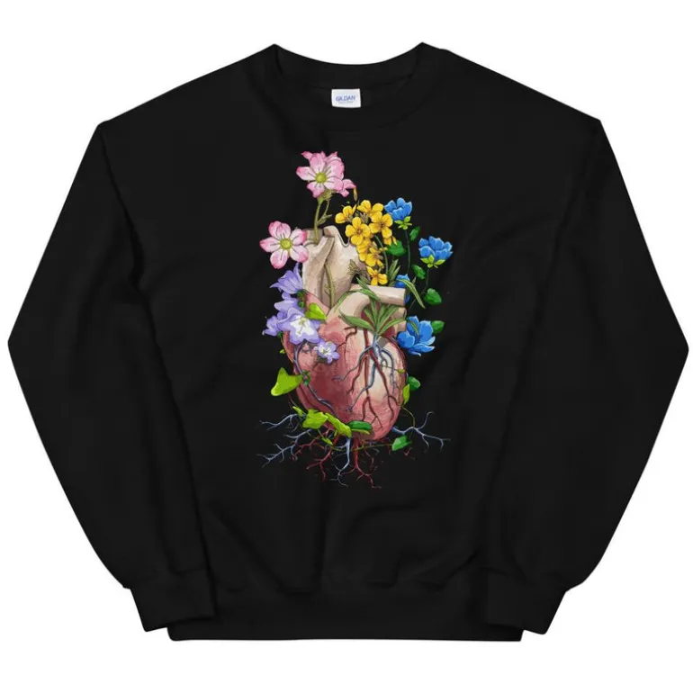 Sweat Unisexe Cœur I - Floral