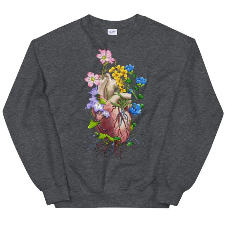 Sweat Unisexe Cœur I - Floral