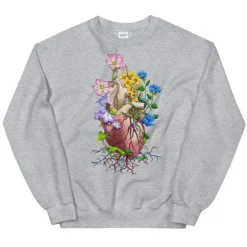 Sweat Unisexe Cœur I - Floral