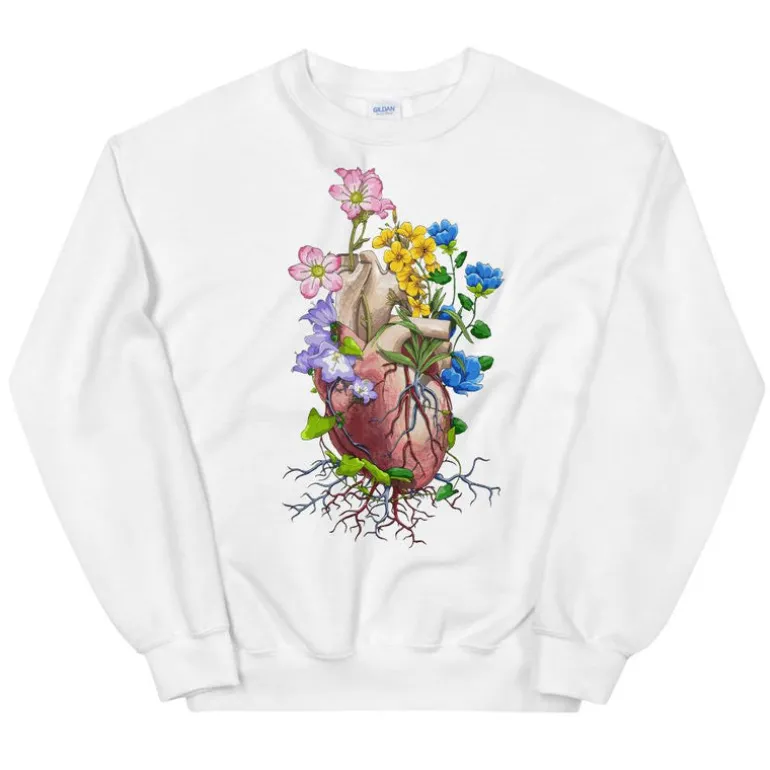 Sweat Unisexe Cœur I - Floral