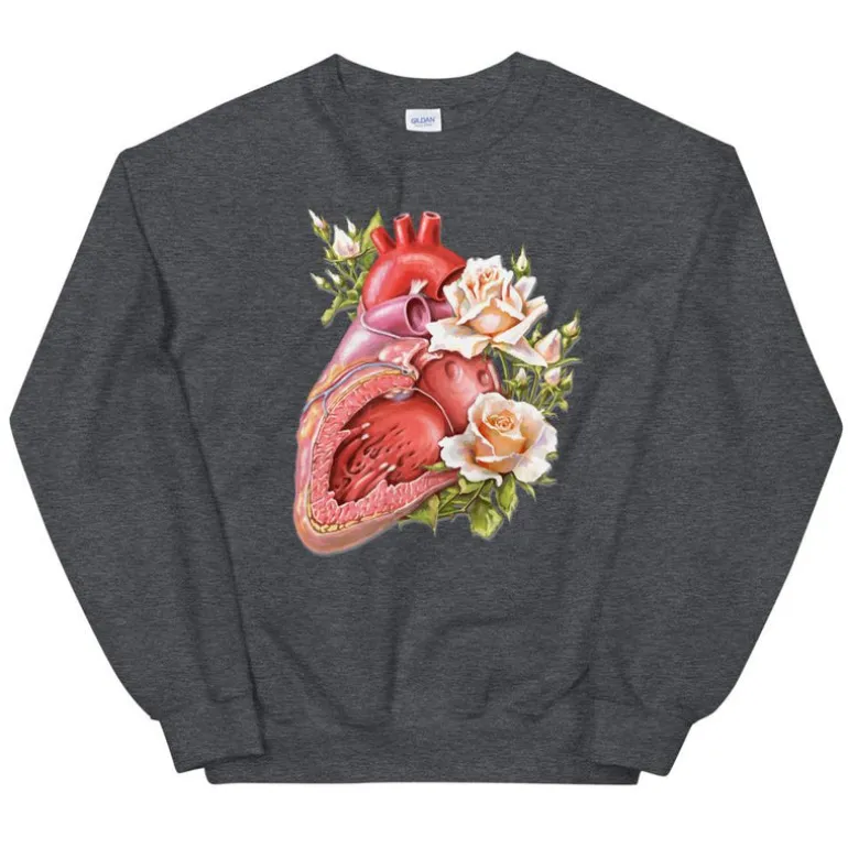 Sweat Unisexe Cœur II - Floral