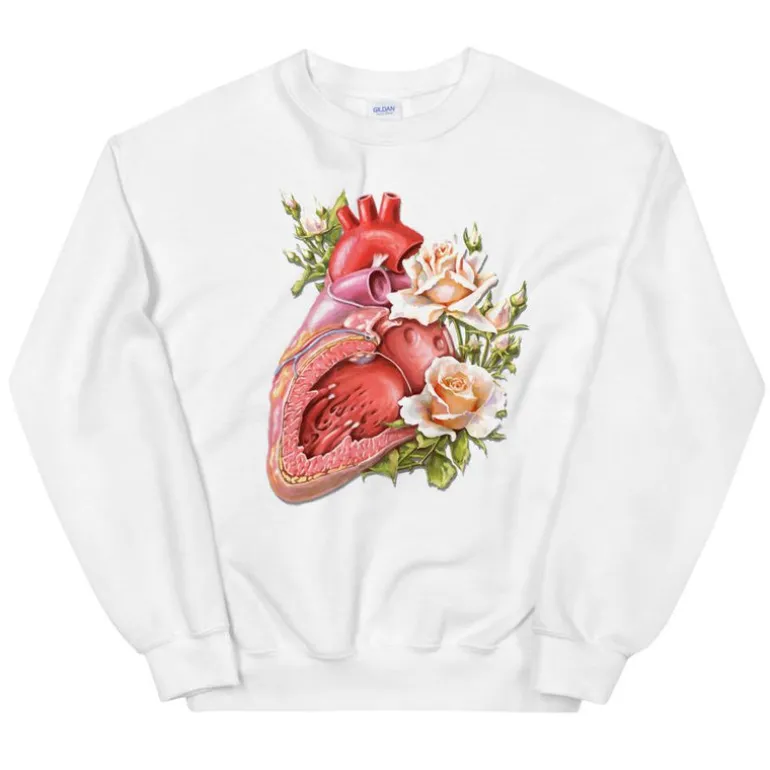 Sweat Unisexe Cœur II - Floral