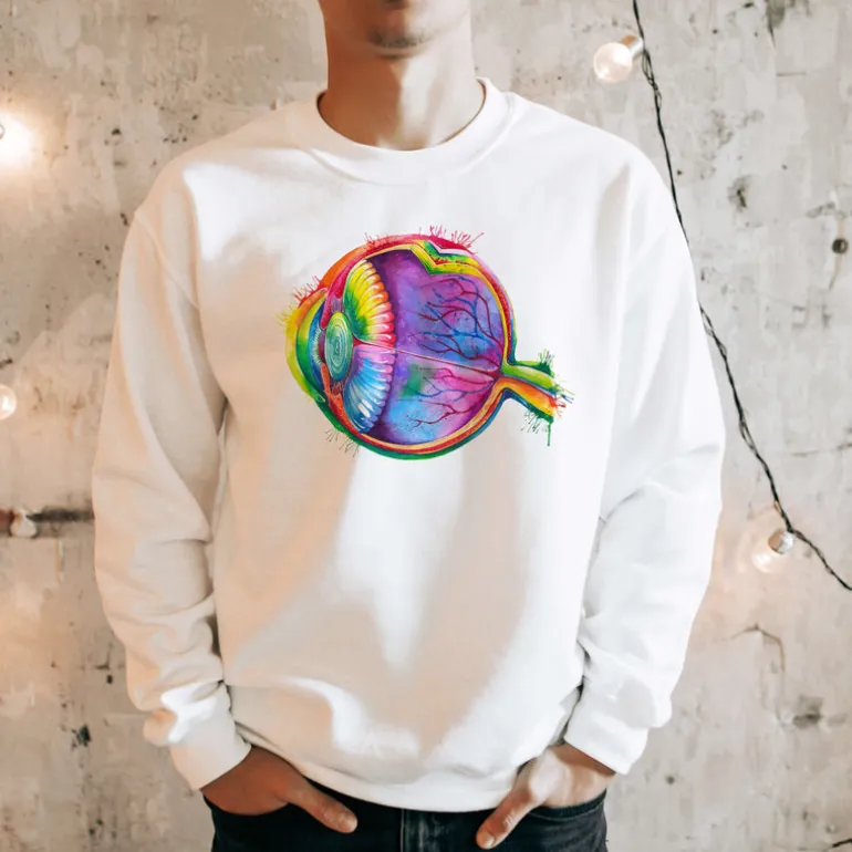 Sweat Unisexe des Yeux - Aquarelle