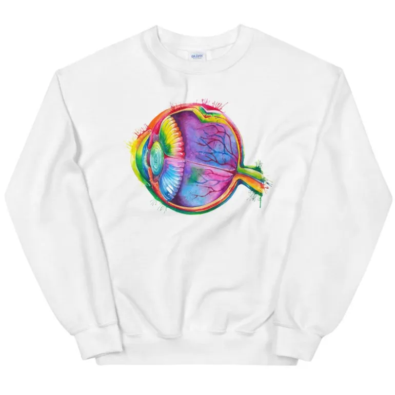 Sweat Unisexe des Yeux - Aquarelle