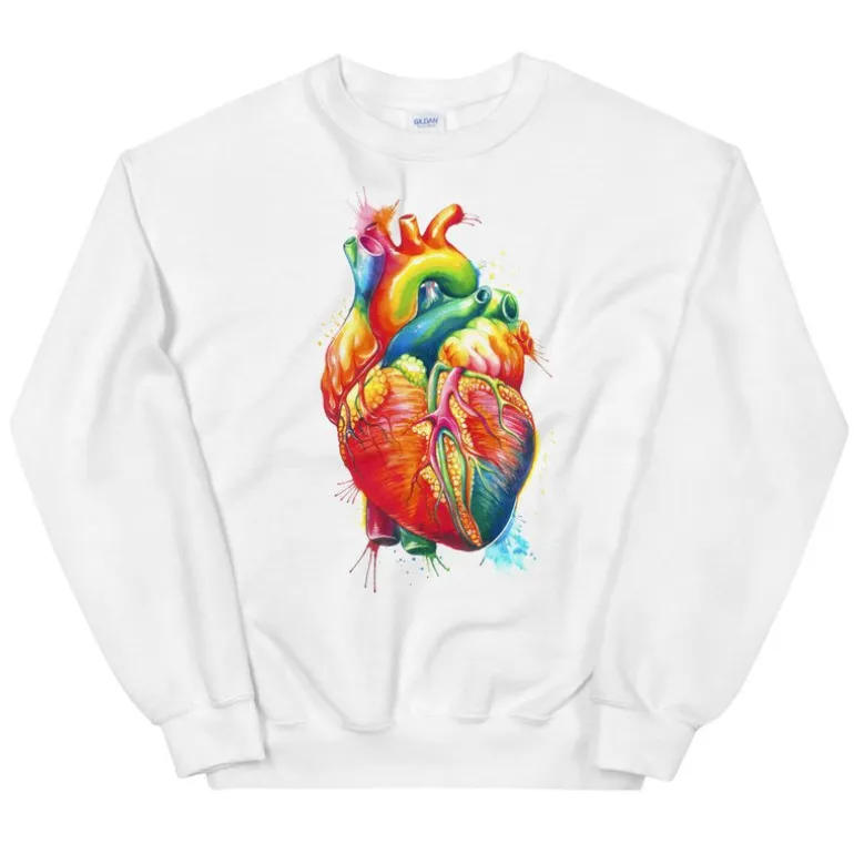 Sweat Unisexe du Cœur - Aquarelle