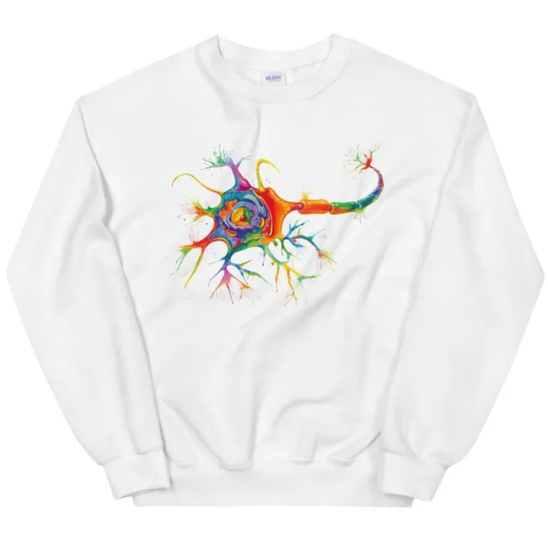 Sweat Unisexe Neurones - Aquarelle