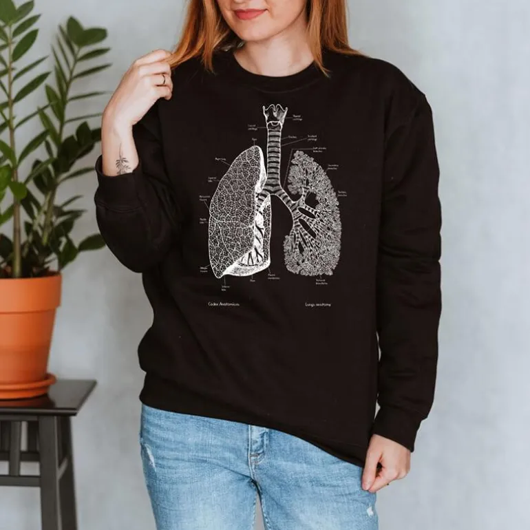 Sweat Unisexe Poumons - Chalkboard
