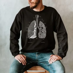 Sweat Unisexe Poumons - Chalkboard