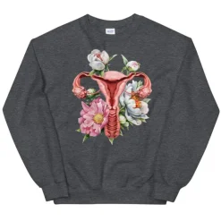 Sweat Unisexe Utérus - Floral