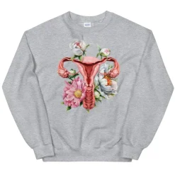 Sweat Unisexe Utérus - Floral