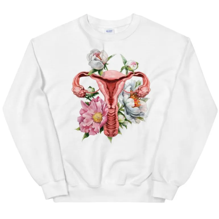 Sweat Unisexe Utérus - Floral