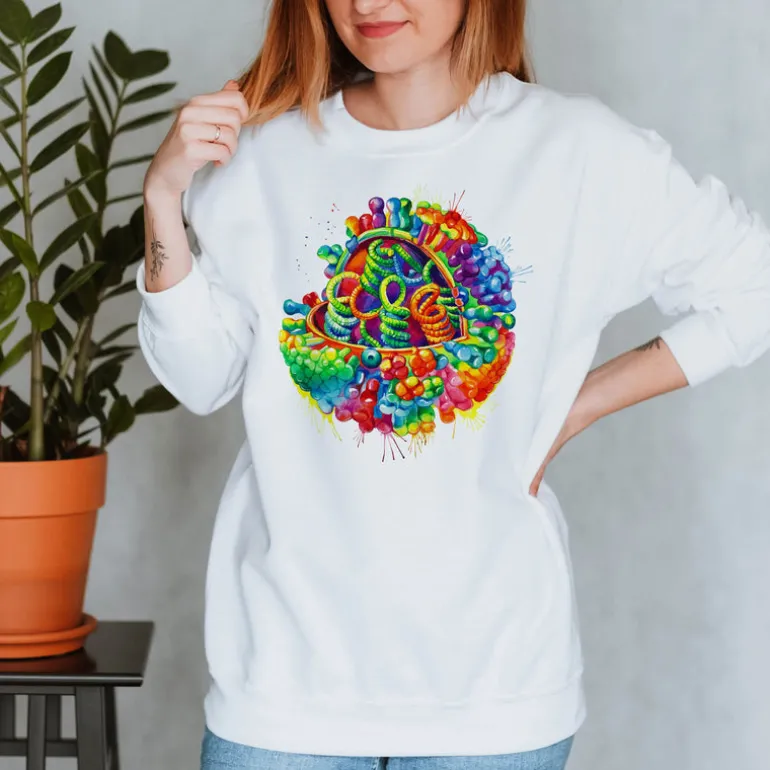 Sweat Unisexe Virus - Aquarelle