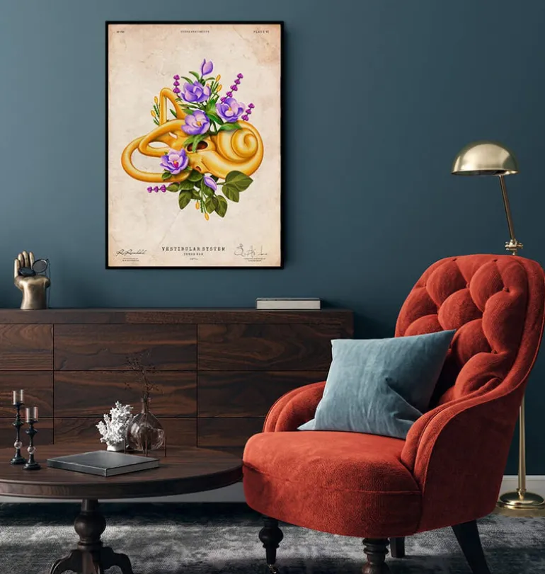 Système vestibulaire - Floral - Vintage