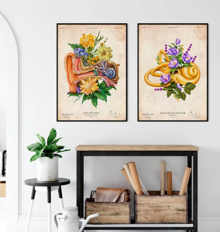 Système vestibulaire - Floral - Vintage