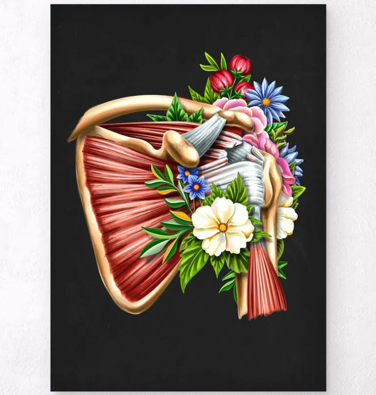 Tendinopathie - Floral - Noir