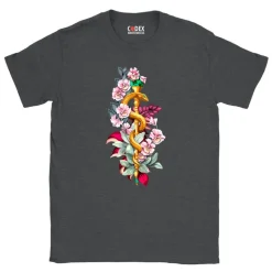 T-shirt Unisex Bâton d'Asclépios - Floral