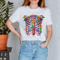 T-shirt Unisexe Cage Thoracique - Aquarelle