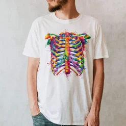 T-shirt Unisexe Cage Thoracique - Aquarelle