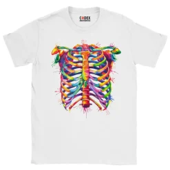 T-shirt Unisexe Cage Thoracique - Aquarelle