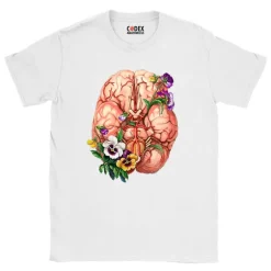 T-shirt Unisexe Cerveau - Floral