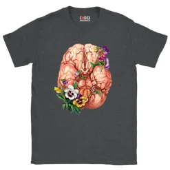 T-shirt Unisexe Cerveau - Floral