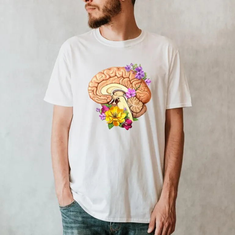T-shirt Unisexe Cerveau II - Floral