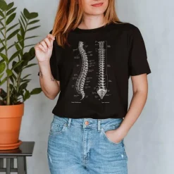 T-shirt Unisexe Colonne Vertébrale - Chalkboard