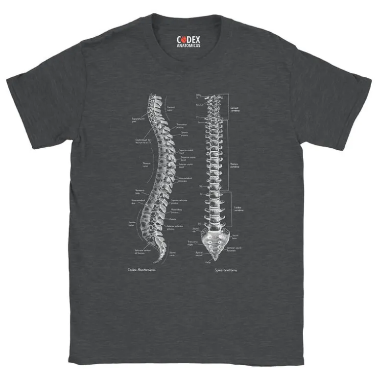 T-shirt Unisexe Colonne Vertébrale - Chalkboard